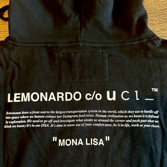 NWT UrbanCooLab Lemonardo Moona Lisa Black Hoodie - Picture 13 of 13